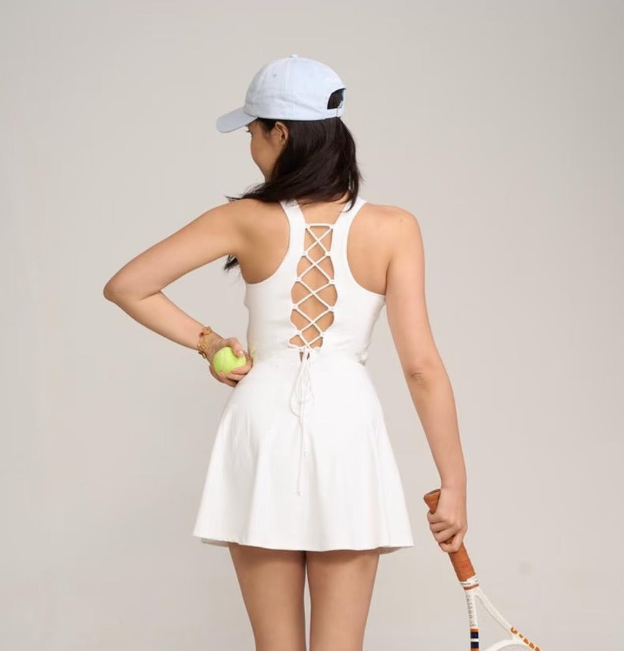 Elara Open-Back Court Dress