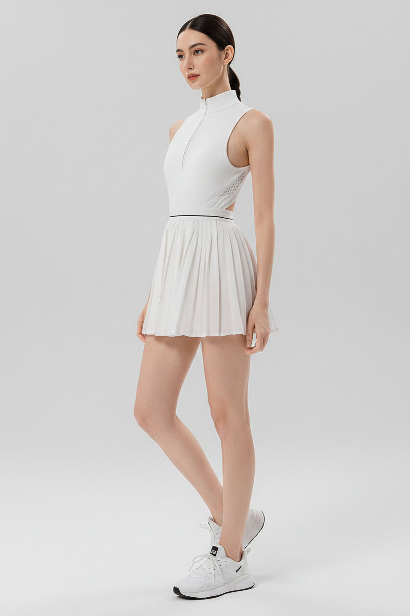 Velocity Pleated Court Dress