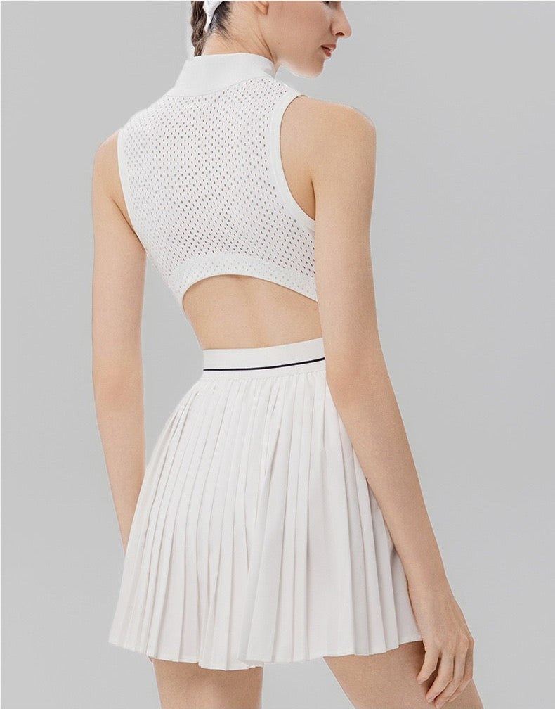 Velocity Pleated Court Dress