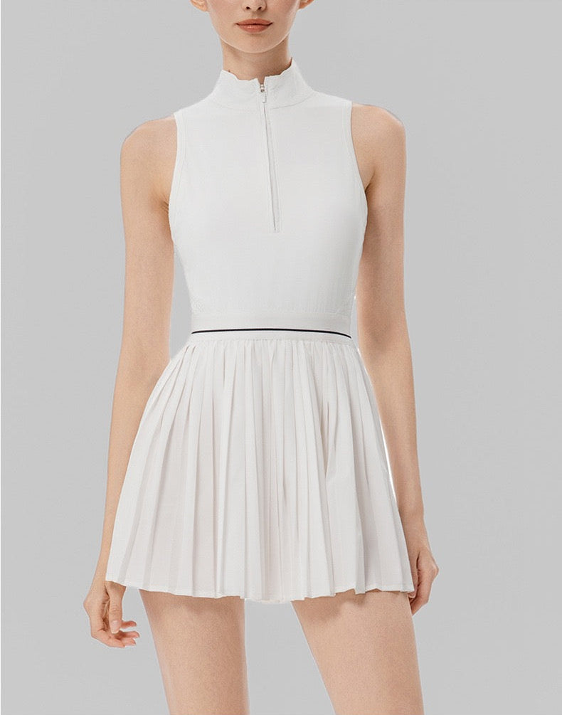 Velocity Pleated Court Dress