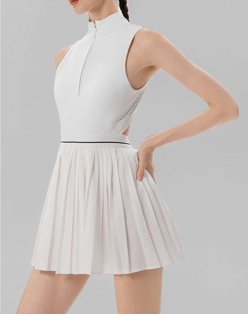 Velocity Pleated Court Dress