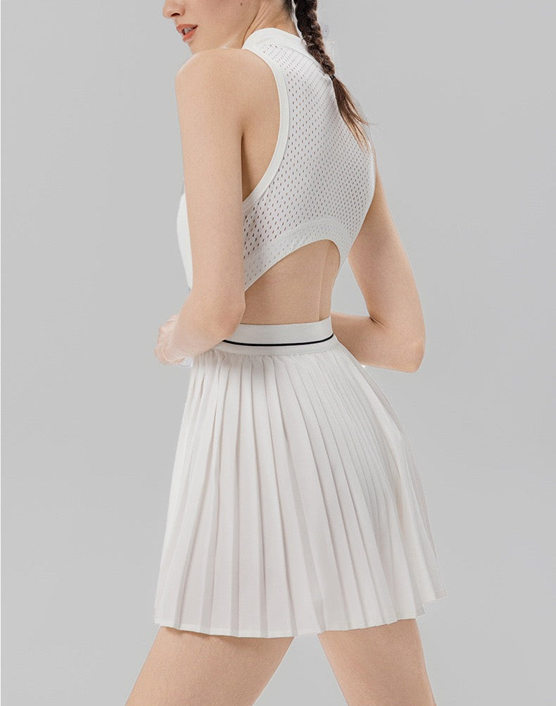 Velocity Pleated Court Dress