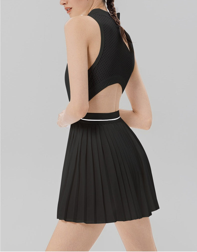 Velocity Pleated Court Dress
