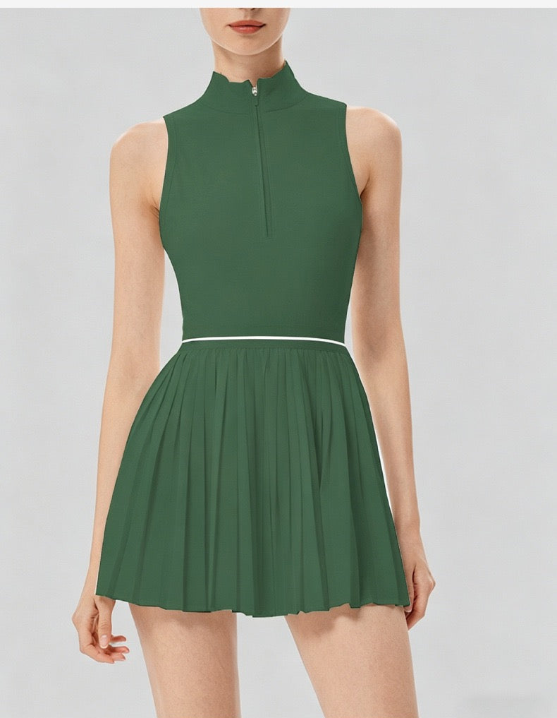 Velocity Pleated Court Dress