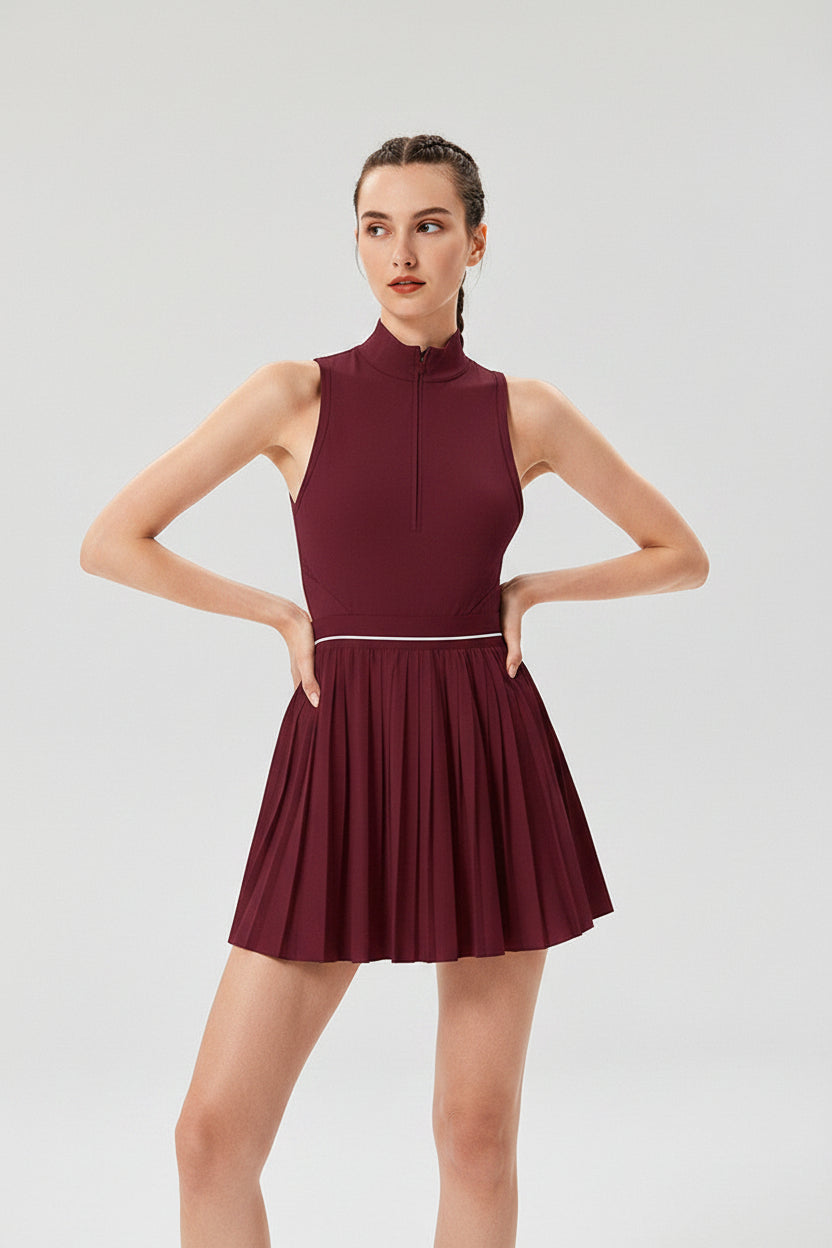Velocity Pleated Court Dress