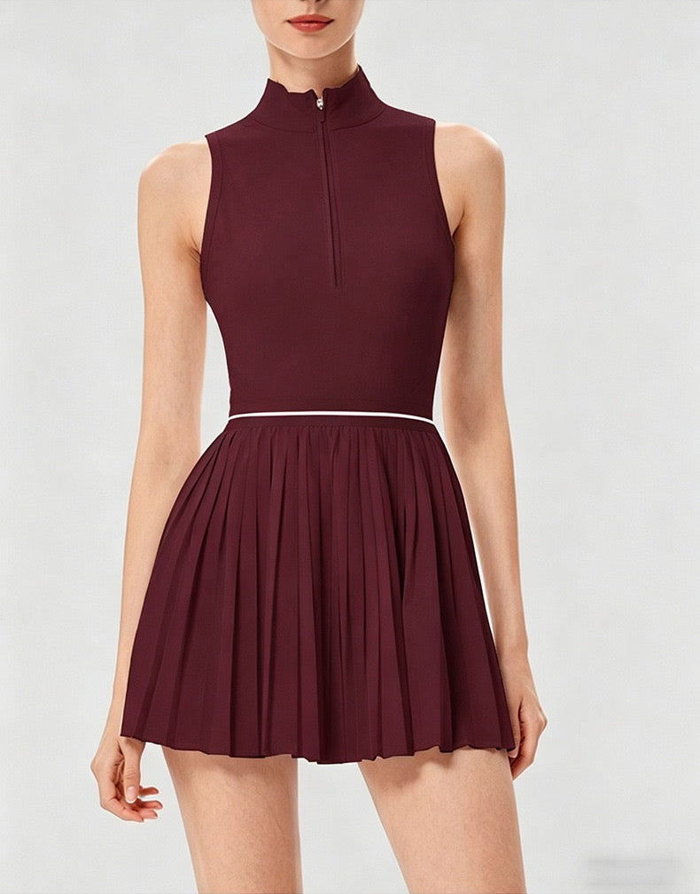 Velocity Pleated Court Dress