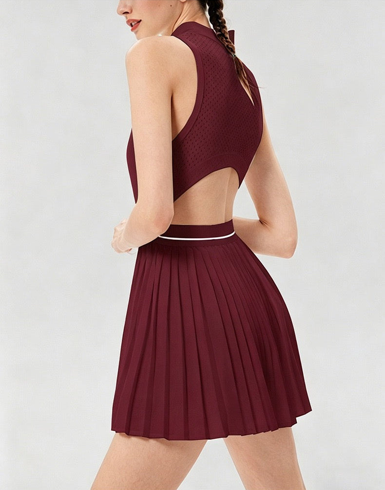Velocity Pleated Court Dress