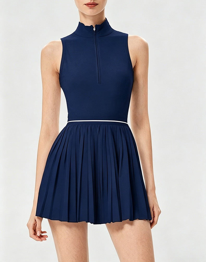 Velocity Pleated Court Dress