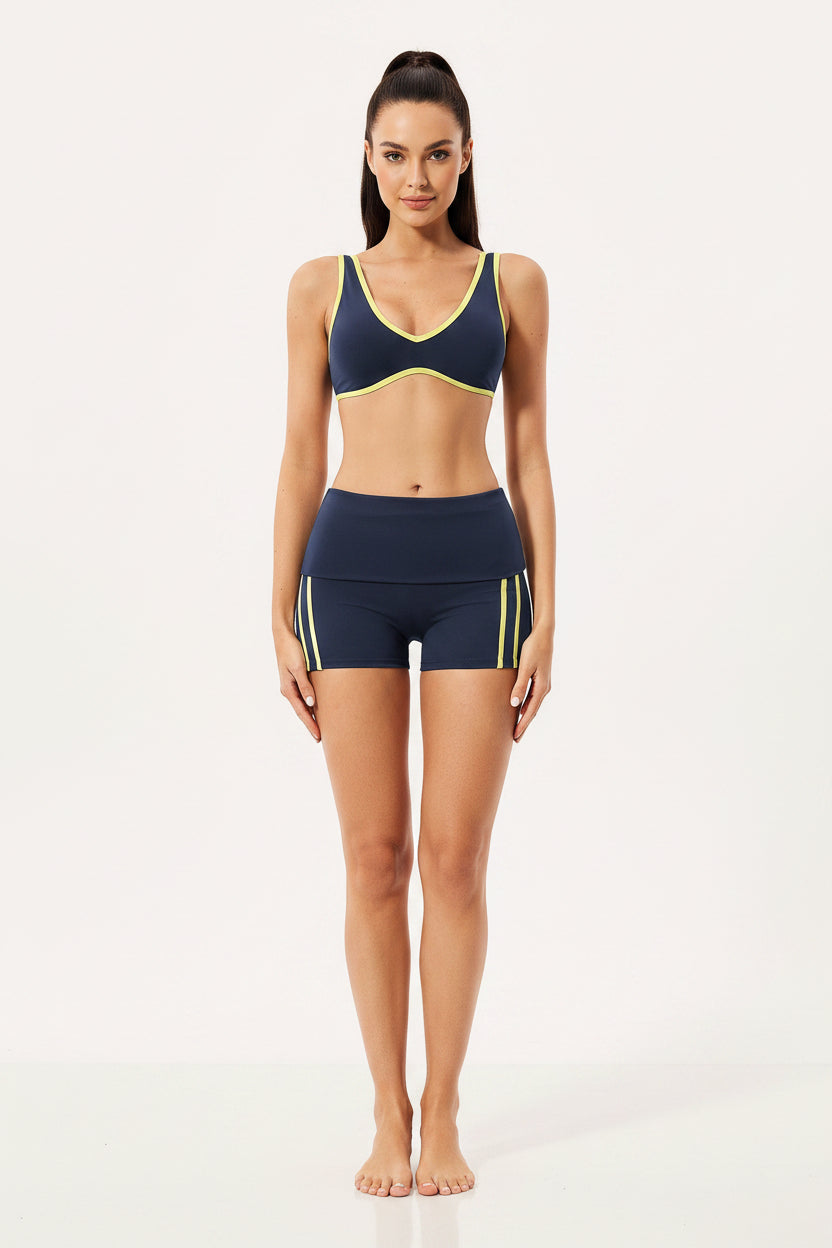 Aveline Contrast Sculpt Short Set