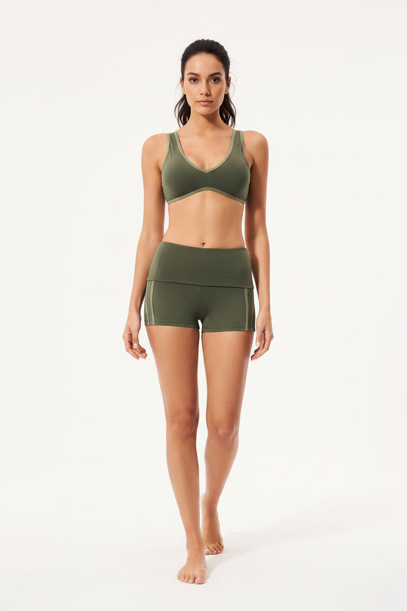 Aveline Contrast Sculpt Short Set