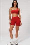 Sienna One-Shoulder Sculpt Biker Set