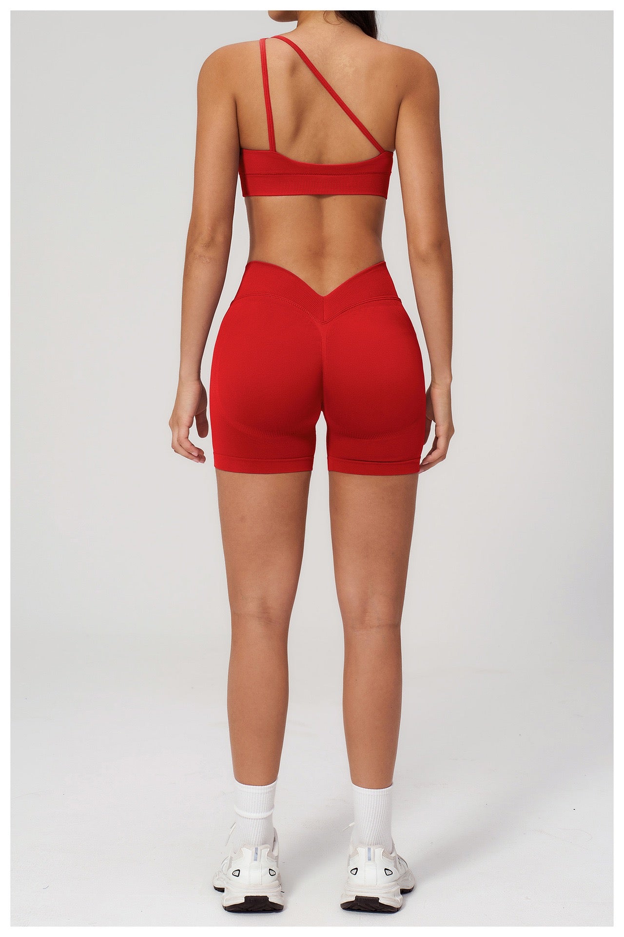 Sienna One-Shoulder Sculpt Biker Set