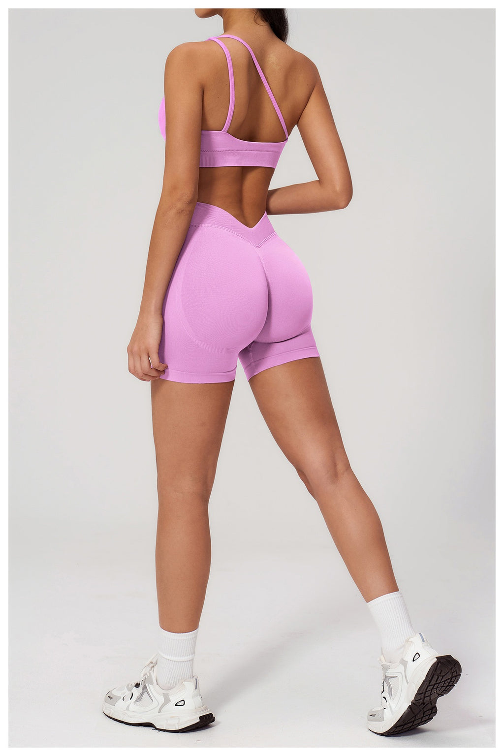 Sienna One-Shoulder Sculpt Biker Set
