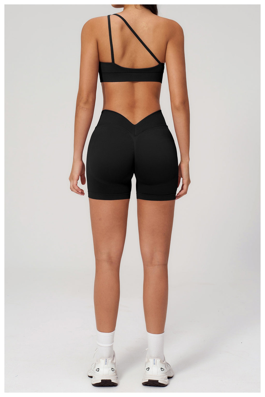 Sienna One-Shoulder Sculpt Biker Set