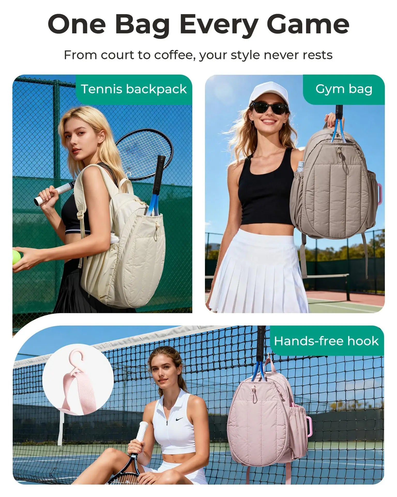 Match Point Tennis Duffle Bag